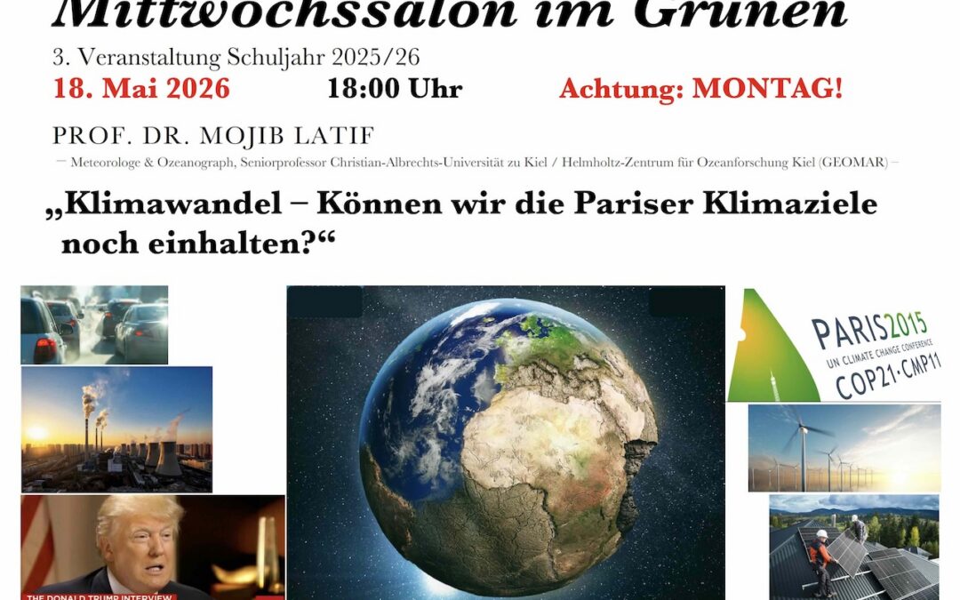Vortrag am 18. Mai zum Thema Klimawandel